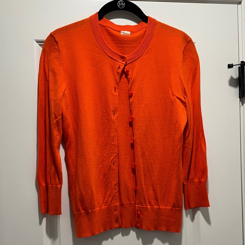 J. Crew Women's Orange/Red Cardigan Sweater